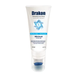 Drakon Facial Wash for Dry Skin with Silicone Brush - 175 ml