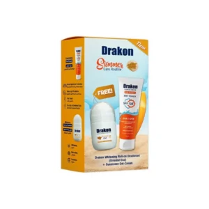 Drakon Sunscreen Gel-Cream 60gm + Whitening Roll-On Deodorant Oriental Oud Promo Pack