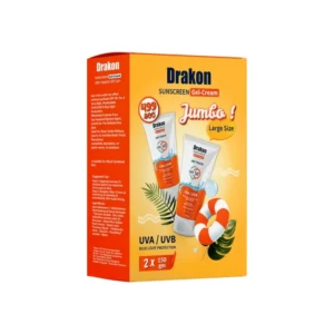 Drakon Sunscreen Gel Cream Jumbo 150ml (1+1) Promo Pack