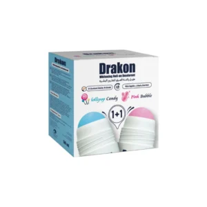 Drakon Whitening Roll-On Deodorant Pink Bubble + Lollipop Candy (1+1) Promo Pack