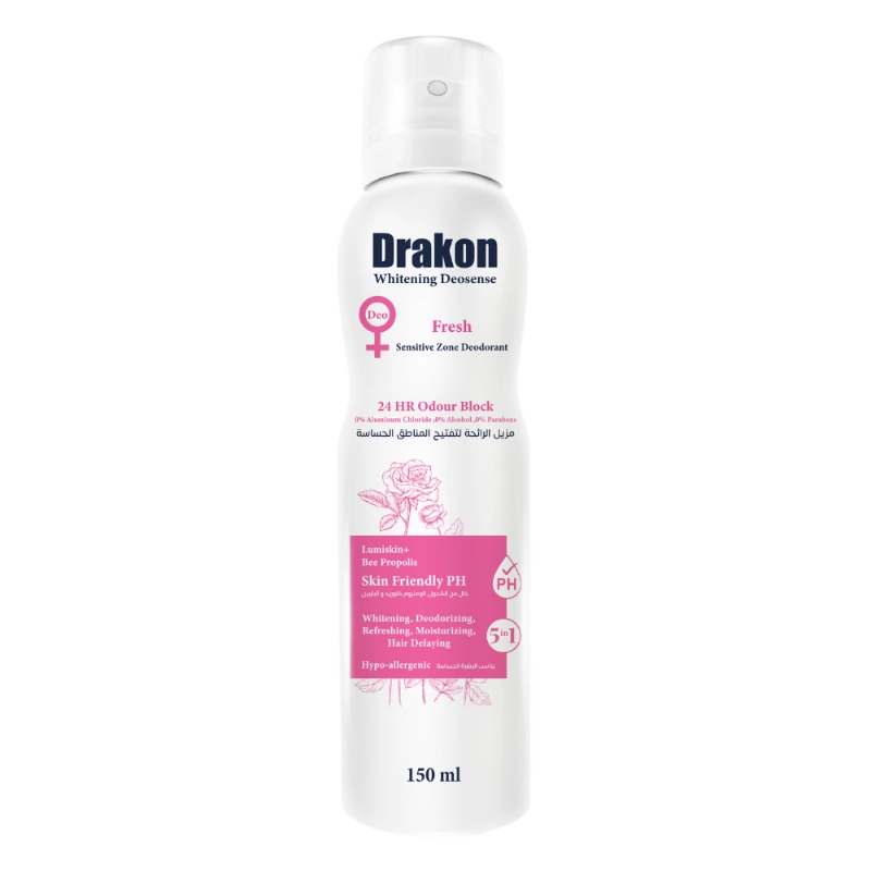 Drakon Whitening DeoSense Fresh (Sensitive Zone Deodorant) - 150 ml